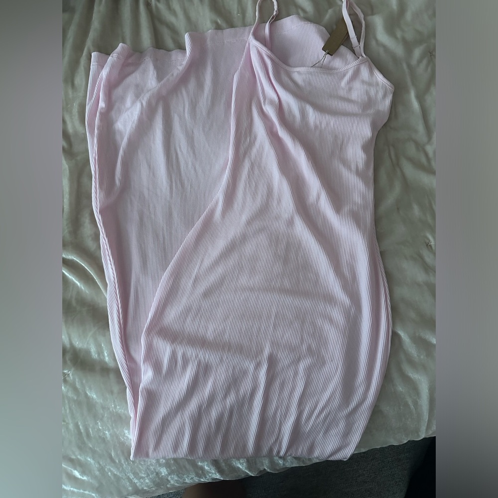 SKIMS Pink Maxi Dress